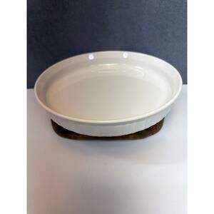 Corning Ware FRENCH WHITE 10.5” Round Quiche Pizza Dish Pie Plate 1.5”Deep#F-3-B